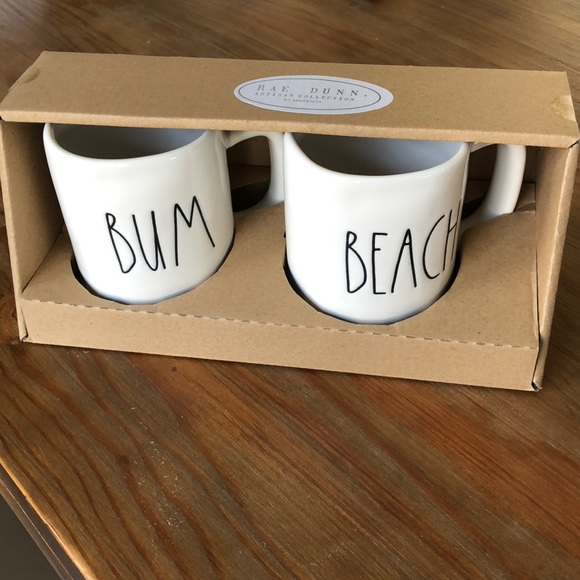 Accessories - Rae Dunn BEACH BUM mugs New in Box!